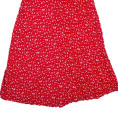 Item is in good used condition. >Size: S >Waist: 26" >Length: 38" Red Tiered Skirt With Relaxed Fit, Red Flared Skirt For Summer, Red Relaxed Skirt For Summer, Red Relaxed Fit Skirt For Summer, Red Knee-length Pleated Skirt, Red Knee-length Mini Skirt For Summer, Red Long Skirt For Summer, Red Flared Maxi Skirt For Summer, Red Knee-length Lined Mini Skirt