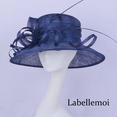 Large brim sinamay hat with sinamay twist&loop,two ostrich spines Brim width:12cm Head size: 57cm also with elastic to adjust it to be smaller Ideal for wedding/party/races/church Big hat only send by EMS(don't send it by regular parcel in case any damage),EMS costs 5-10 working days to most of the countries.Suggest to buy one week earlier at least to make sure it can arrive in time. It is handmade product and every hat is well inspected before shipment,no return accepted.But please do conta Brimmed Sinamay Fascinator For Church, Brimmed Mini Hat For Church In Sinamay, Church Brimmed Mini Hat In Sinamay, Church Sinamay Mini Hat With Brim, Church Mini Hat In Sinamay, Formal Sinamay Brimmed Boater Hat, Fitted Sinamay Costume Hat For Church, Sinamay Straw Hat With Short Brim For Royal Ascot, Sinamay Straw Hat For Royal Ascot With Short Brim