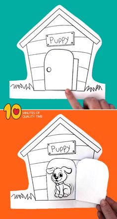 Pet Animal Crafts For Preschoolers, Pet Crafts Kindergarten, Dog House Craft For Kids, Preschool Dog Craft, Dog Craft For Preschool, Pets Kindergarten Activities, Dog Activities For Preschool, Pets Arts And Crafts Preschool