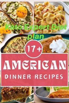 an image of american dinner recipes with text overlay