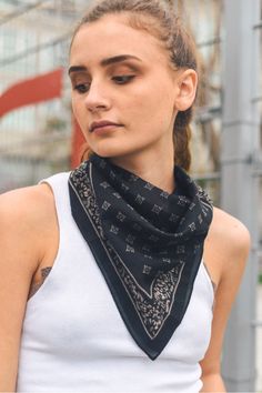 Grab this southwestern-style bandana, and rock it as a hair wrap, neck tie or face mask. #LoveMyLeto Dimensions: 22.5" x 22.5" Imported Black Bandana Print Headscarf, Casual Festival Headwrap With Bandana Print, Adjustable Bandana Print Headwrap For Festivals, Casual Bandana Print Headscarf For Festivals, Casual Bandana Print Headwrap For Festivals, Casual One Size Headscarf For Festivals, Casual One Size Festival Headscarf, Black Bandana With Bandana Print For Festivals, Casual Adjustable Bandana With Bandana Print