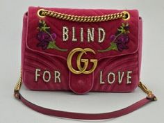 Make a statement with this GUCCI GG MARMONT Shoulder Bag in velour velvet adorned with beautiful LOVE flowers in pink and gold. Perfect for casual outings or parties, and comes with original box and brand card. #GucciLove #DesignerBag #QuiltedStyle #Fashionista #Embellished #PartyReady 🌸💕✨  #eBay #eBayStore #eBaySeller #Gold #SeeDescription #ShoulderBag #Love #Women #Pink #Gucci #GucciMarmont #Floral #ChainStrap #Embroidered #Quilted #Square #MaintenanceCard #GUCCILOVE #PartyCocktail Pink Gucci Shoulder Bag For Travel, Rectangular Gucci Bag For Gift, Beautiful Love Flowers, Brand Card, Gucci Marmont, Gucci Gg Marmont, Gucci Shoulder Bag, Heart Chain, Women Pink