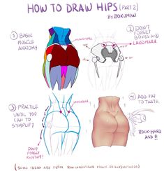 an image of how to draw hips part 2 by daunta dushyan