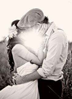 a man and woman kissing with the caption you wear white and i'll wear out the words i love you and you're beautiful