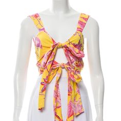 New With Tags, Never Worn. Vibrant Yellow Floral Print Tops, Yellow Lemon Print Beach Top, Yellow Tropical Top For Spring, Yellow Tropical Tops For Spring, Yellow Floral Print Tropical Tops, Yellow Tropical Floral Print Tops, Vibrant Yellow Top For Vacation, Vibrant Yellow Tops For Vacation, Vibrant Yellow Vacation Tops