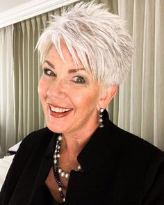 Super Layered Short Hair, Short Spiked Hair For Women Over 50, Short Gray Hair Edgy, Pixie Cut With Highlights, Hair Colorful