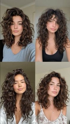 Natural Curly Hair Cuts, Layered Curly Hair, Curly Hair Photos, Wavy Haircuts, Haircuts For Wavy Hair, Haircuts For Curly Hair, Stylish Haircuts, Curly Hair Inspiration, Round Faces