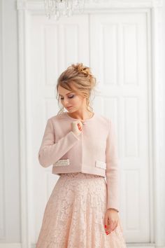 This is an elegant bridal jacket with hand embroidered pearls and crystals. Wedding jacket - Trend 2019! The coat is perfect for autumn and winter wedding.It was designed for brides, bridal parties, shows and any other formal occasion. COLOR: - Blush Pink SIZE: Bust Waist Hips S 34.64 inch / 88 cm 25.19 inch/ 64 cm 36.22 inch/ 92cm M 36.22 inch/ 92 cm 26.77 inch/ 68 cm 37.79 inch/ 96cm L 37.79 inch/ 96 cm 28.34 inch/ 72 cm 39.37 inch/ 100cm XL 39.37 inch/ 100 cm 29.92 inch/ 76 cm 40.94 inch/ 104 Elegant Embroidered Festive Jacket Dress, Elegant Festive Jacket Dress For Formal Occasions, Elegant Formal Jacket Dress For Festive Occasions, Chic Long Sleeve Wedding Outerwear, Chic Long Sleeve Outerwear For Wedding, Chic Winter Wedding Blazer, Long Sleeve Jacket Dress For Fall Wedding, Elegant Long Sleeve Jacket Dress For Wedding, Fall Wedding Embroidered Blazer