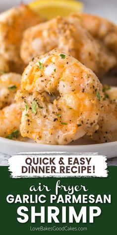 Air Fryer Garlic Parmesan Shrimp recipe Meal Ideas With Shrimp, Shrimp Meal Ideas Healthy, Fried Shrimp Recipes Air Fryer, Air Fryer Cooked Shrimp, Chicken And Shrimp Air Fryer Recipes, Air Fryer Shrimp Scampi Recipes, Air Fryer Shrimp Scampi, Air Fryer Garlic Shrimp, Easy Air Fryer Shrimp Recipes