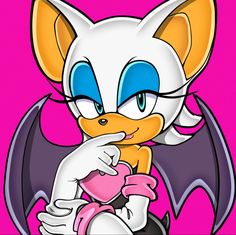 an image of a cartoon cat with blue eyes holding a pink heart in front of her face