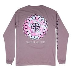 Simply Southern Long Sleeve Preppy Butter Cup Tee in Steel Simply Southern Outfits, Shirts Preppy, Simply Southern Shirts, Southern Outfits, Southern Shirts, Ladies Tee Shirts, Screen Printing Designs, Simply Southern, Shirt Long Sleeve