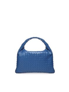 100% Calf leather Formal Satchel Bag With Intrecciato Weave, Blue Bags With Intrecciato Weave, Blue Top Handle Bag With Intrecciato Weave, Chic Blue Bag With Intrecciato Weave, Blue Top Handle Shoulder Bag With Intrecciato Weave, Evening Pouch Shoulder Bag With Intrecciato Weave, Formal Intrecciato Weave Tote Bag, Classic Tote Bag With Intrecciato Weave, Blue Shoulder Bag With Intrecciato Weave