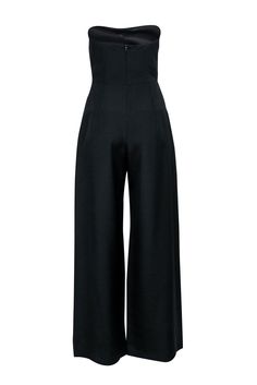 Ditch the dress and sass up your evening with Martin Grant's Black Strapless Jumpsuit. With a chic buckle detail, polished pleats, and wide-leg elegance, this jumpsuit is the perfect pairing for your favorite black pumps. Size S Shell 57% Virgin Wool, 43% Viscose Lining 68% Acetate, 32% Polyester Hidden back zip Buckle detail Strapless Wide-leg Pleated Bust 32" Waist 36" Inseam 32" Length 53" Strapless Solid Color Jumpsuits And Rompers For Evening, Elegant Strapless Jumpsuits And Rompers For Gala, Elegant Strapless Jumpsuit For Gala, Summer Evening Strapless High-waist Jumpsuit, Strapless High-waist Jumpsuit For Summer Evenings, Elegant Black Jumpsuits And Rompers For Gala, Solid Color Strapless Wide Leg Jumpsuit For Party, Summer Evening Wide-leg Pantsuit, Summer Evening Wide Leg Pantsuit