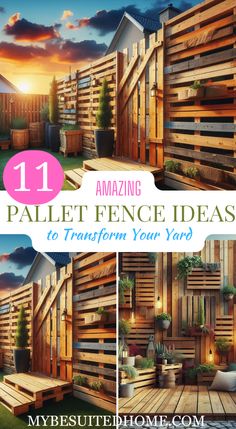 some wooden pallet fence ideas to transform your yard into an amazing place for relaxing