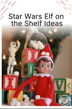 Christmas Elf on the Shelf: Star Wars Edition Fun Indoor Activities, The Elf On The Shelf, Christmas Traditions Family, Therapy Resources, Christmas Tradition, Star Wars Inspired, Family Project, Indoor Activities For Kids, Afterschool Activities