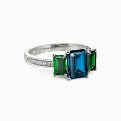 Exuding timeless elegance, this three-stone ring features an emerald-cut center stone flanked by two matching side stones. The trio of gems creates a stunning visual harmony, while the shank, adorned with round small gems, adds an extra layer of brilliance. As a symbol of a journey shared, this ring mirrors the past, celebrates the present, and anticipates a future filled with love and commitment. *Each piece is handmade, resulting in a potential variance of 0.1-0.2mm during measurement. Please Three Stone Engagement Ring, Stone Engagement Ring, Three Stone Engagement, Three Stone Engagement Rings, Stone Engagement, Three Stone Rings, Three Stone, Stone Ring, Emerald Cut