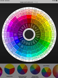 a color wheel with different colors in it