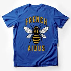 French Aibus Bee Graphic T-Shirt, Yellow and Black Bee Design, Nature Inspired Casual Wear, Unisex Tee Male T-Shirt Custom graphic T-Shirt.Customize your color Bee Graphic, Black Bee, Outdoor Sportswear, Streetwear Male, Nature Tees, Smart Casual Wear, Biker Outfit, Typography Tshirt, Bee Design