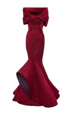 Burgundy Evening Gown, Burgundy Gown, Burgundy Evening Dress, Off Shoulder Long Dress, Long Wrap Dress, Off Shoulder Evening Dress, Alexis Mabille, Wine Dress, Chique Outfits