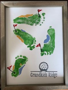 handprints made to look like the golf course in grandpa's ridge resort