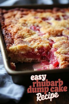 an easy rhubarb dump cake recipe