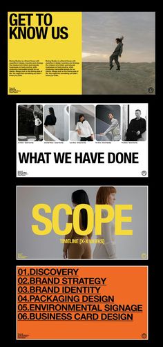 an advertisement for the scope website with different images and text on it, including two people