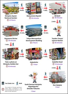 an info sheet showing the different types of buildings in asia and other countries, including japan