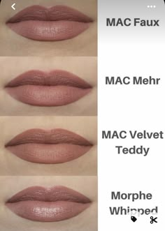 Faux Mac, Morphe Lipstick, Mac Faux, Mac Mehr, Mac Lipstick Colors, Best Mac Lipstick, Permanente Make-up, Mauve Lipstick, Mac Lipstick Shades