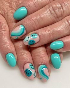 Essence Nails, Nails Biab, Nail Art For Girls, Teen Nails, Girls Nail Designs, Cute Simple Nails, Nails Green