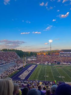 a football stadium filled with lots of people