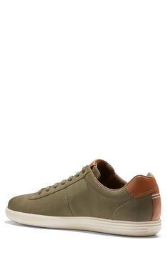 Smooth leather creates a low profile sneaker that adds a polished look to your outfit. Round toe Lace-up style Grand O.S. comfort technology White sole Leather upper, rubber sole Imported Tea Leaf, Sneaker Men, Polished Look, Up Styles, Cole Haan, Smooth Leather, Low Profile, Nordstrom Rack, Rubber Sole