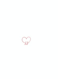 a red heart with the letter k in it on a white background that appears to be valentine's day