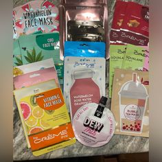 All New Unopened Sheet Masks Sold As Is Not Sure Of Expiration Dates 21 Sheet Masks Total - You Will Get Exactly What’s Pictured Included In Your Bundle Sheet Face Masks, Watermelon Face Mask, Bubble Face Mask, Face Mas, Black Head Remover Mask, Bubble Mask, Green Tea Mask, Face Sheet Mask, Clay Face Mask