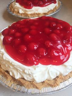 a close up of a pie with cherries on it and the words keto cherry pie low carb gluten free