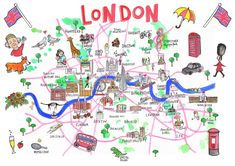 a map of london with all the major attractions