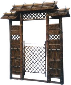 Japanese Gate, Japanese Style Garden, Beautiful Entryways, Japanese Garden Design, Asian Garden, Zen Design, Asian Homes, Garden Arbor, Bamboo Garden