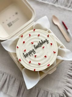 a birthday cake sitting on top of a table