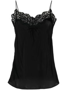 black lace trim ruched detailing V-neck tie-fastening straps adjustable spaghetti straps sleeveless straight hem Chic Sleeveless Lace Top With Adjustable Straps, Black Spaghetti Strap Tops For Daywear, Ruched Tank Top, Velvet Slip Dress, Floral Playsuit, Black Lace Trim, Halter Tank Top, Flower Skirt, Strapless Midi Dress