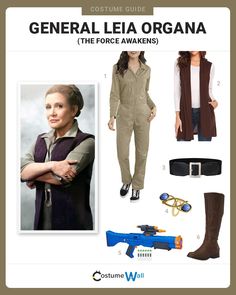 the costume guide for star wars general leia organna