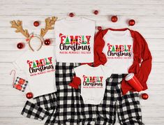 Family pajamas, Christmas shirts, Family christmas, Family shirt, Custom Matching Family Shirt, Family Christmas Shirt, Christmas T Shirt * Processing time is 1-3 business day (there may be exceptions during holiday seasons). Delivery time is based on your shipping type selection and location. Please check the estimated delivery times at checkout and upgrade the shipping at checkout if you need it sooner. * All items are made-to-order. Because of the nature of these items, unless they arrive dam Matching Christmas Shirts, Family Shirts Matching, Santa Shirts, Group Shirts, Family Christmas Pajamas, Funny Christmas Shirts, Family Christmas Shirts, Family Pajamas, Christmas Family