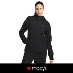 in stock Tech Fleece Hoodie, Nike Sportswear Tech Fleece, Windrunner Jacket, Nike Sportswear Women, Black Sportswear, Tops Nike, Nike Tech Fleece, Nike Tech, Tech Fleece