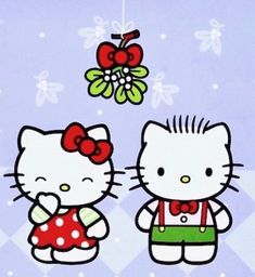 an image of hello kitty and minnie mouse