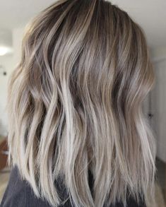 Brown Blonde Hair With Highlights, Ash Blonde Balayage Shoulder Length, Medium Ash Blonde With Highlights, Dark Blonde Balayage Lob, Mid Length Ash Blonde Hair, Long Bob Balayage Brunette Ash Blonde, Balayage Hair Shoulder Length, Full Head Of Blonde Highlights, Bronde Haircolor With Money Pieces