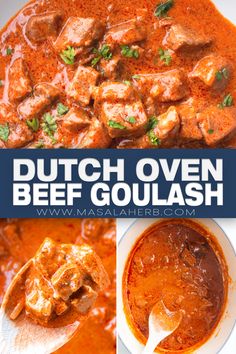 dutch oven beef goulash is an easy and delicious meal