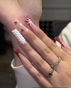 Art Nails Design, Disneyland Nails, Halloween Acrylic Nails, Long Acrylic Nail Designs, Winter Nails Acrylic, Cute Acrylic Nail Designs, French Tip Acrylic Nails, Glow Nails, Long Acrylic Nails Coffin