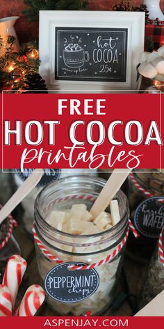 free hot cocoa printables are perfect for the holiday season and they're easy to make