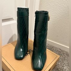 Ankle Boots Nwt Never Worn Size Uk 7, Us Size 9 Zipper Closure Gold Hoop Detail Box Included, Brand New, Never Worn Smoke Free & Pet Free Home Make An Offer. I Will Either Accept Or Counter With My Lowest Offer. All Offers Considered. Green Faux Leather Ankle-high Boots, Green High Heel Faux Leather Boots, Chic High Ankle Green Boots, Trendy Green Square Toe Boots, Green Square Toe Heeled Boots For Fall, Green Square Toe Boots For Fall, Fall Green Square Toe Heeled Boots, Chic Green Square-toe Boots, Chic Green Square Toe Boots