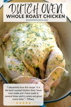 the recipe for dutch oven whole roast chicken