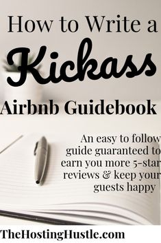 an open notebook with the title how to write a kickass abn guidebook