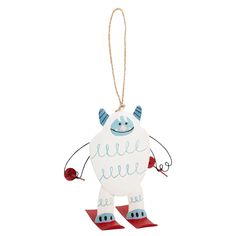 YETI SKI BUM ORNAMENT Accent Decor Christmas Ornament Ski - 4.0 x 2.75 x 4.25 Bonjour Fete - Party Supplies Cute Yeti Ornament, Yeti Christmas Ornament, Yeti Christmas, Our Family Tree, Ski Bums, Set Style, Winter Art, Kinds Of Shoes, Cute Snowman